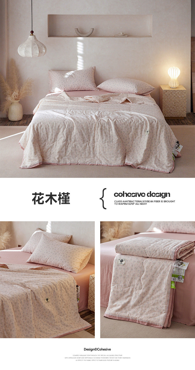Cotton Double-Layer Yarn Summer Blanket Children's Summer Air-Conditioning Thin Duvet